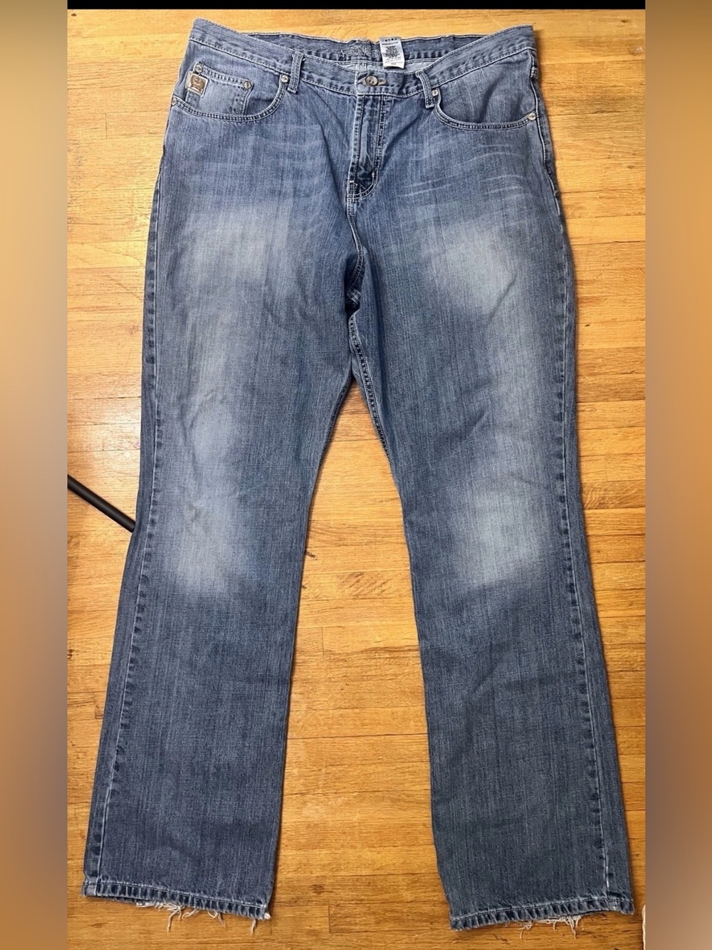 Cinch Silver Label Mens Jeans 40x38 Light Wash Mid Rise Slim Fit Straight